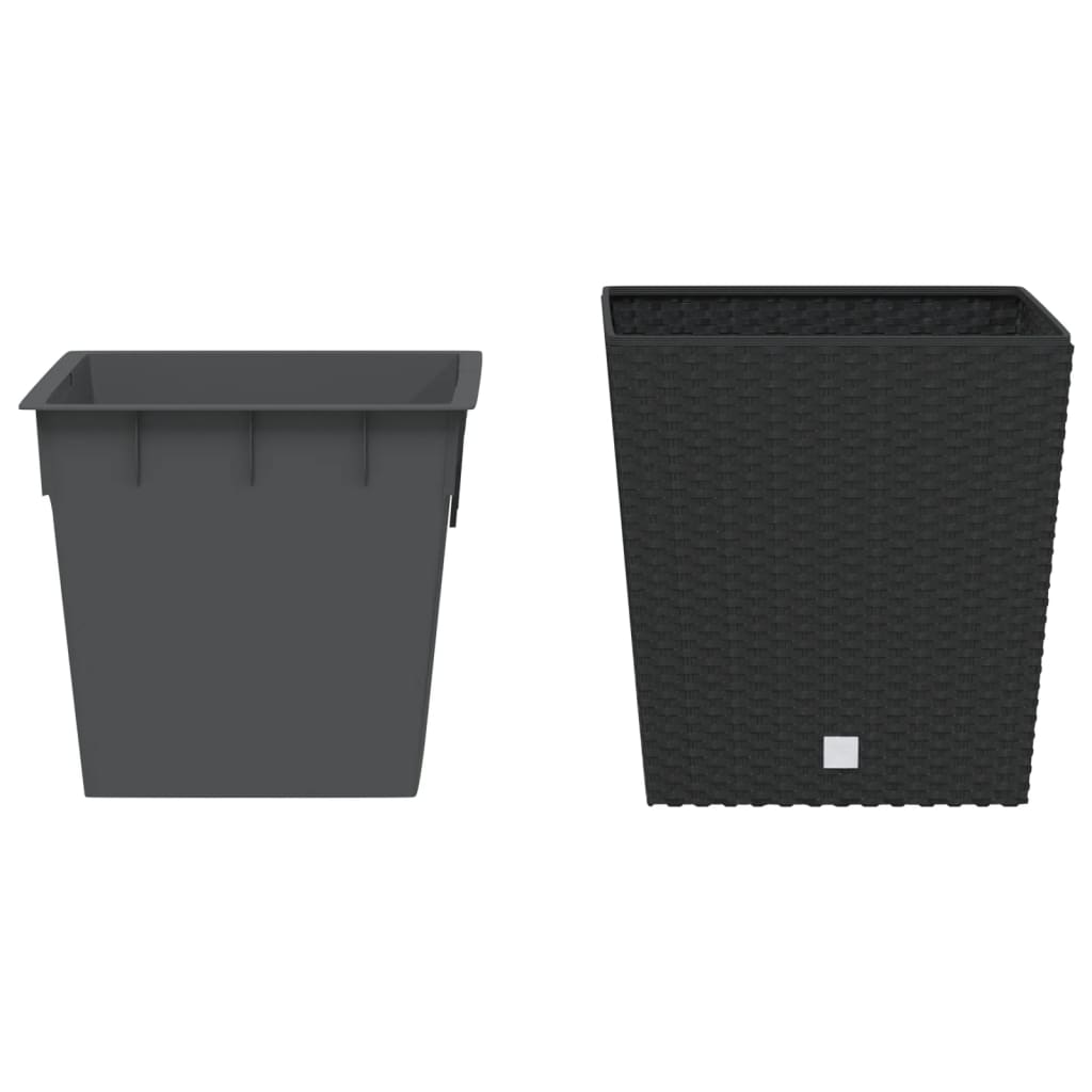 Vaso com interior removível 21 / 32 l vime PP antracite