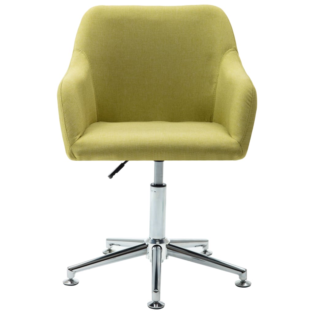 Cadeiras de jantar giratórias 4 pcs tecido verde