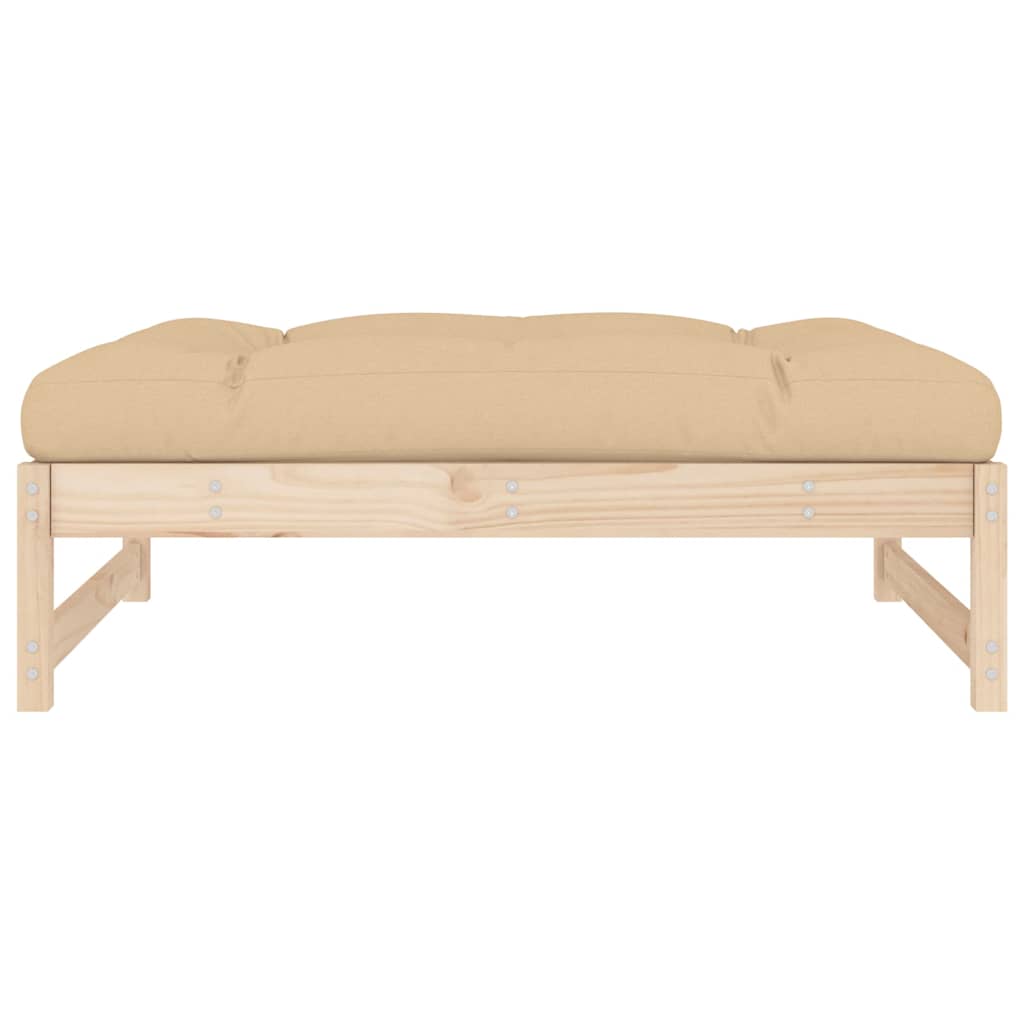 Apoio de pés para jardim 120x80 cm pinho maciço