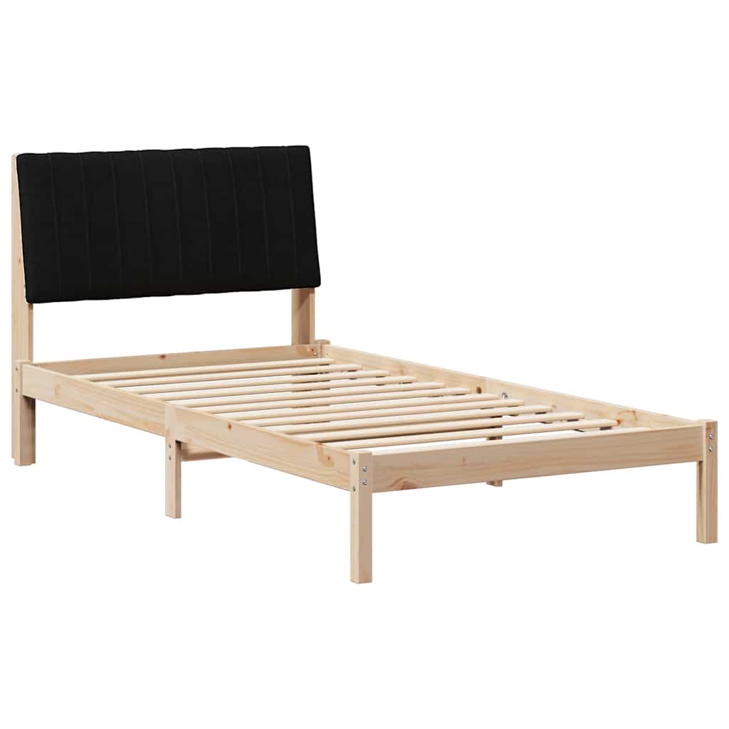 Estrutura da cama com cabeceira castanho 100 x 200 cm