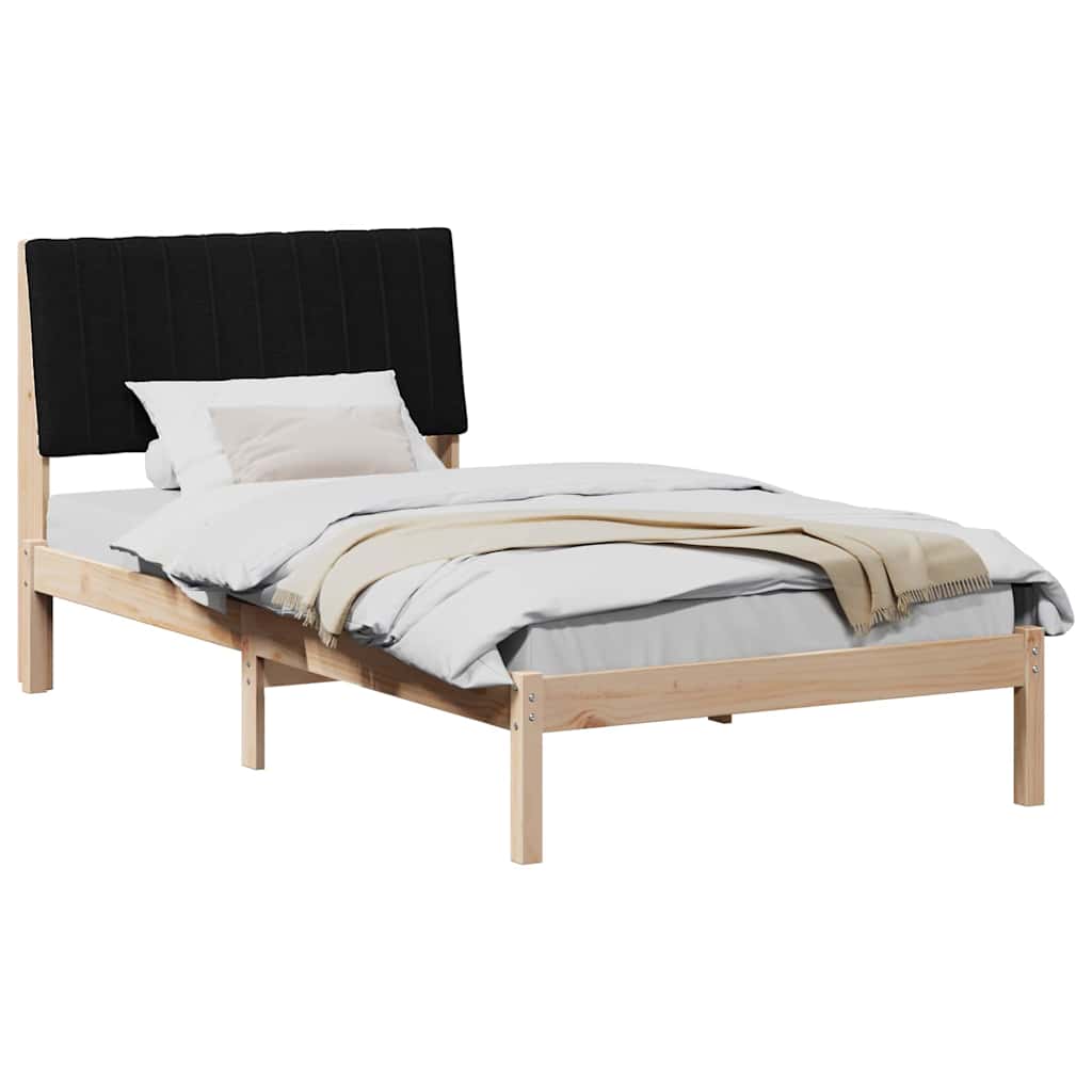 Estrutura da cama com cabeceira castanho 100 x 200 cm