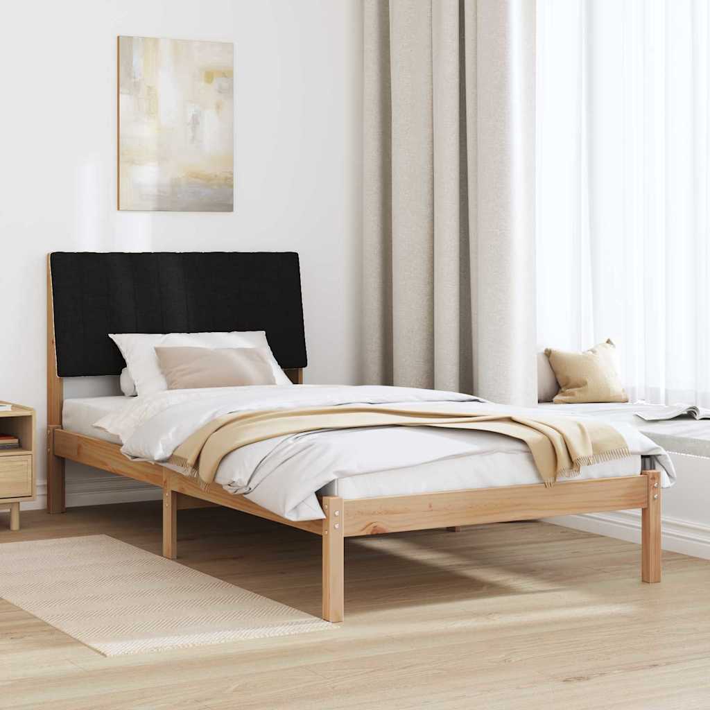 Estrutura da cama com cabeceira castanho 100 x 200 cm