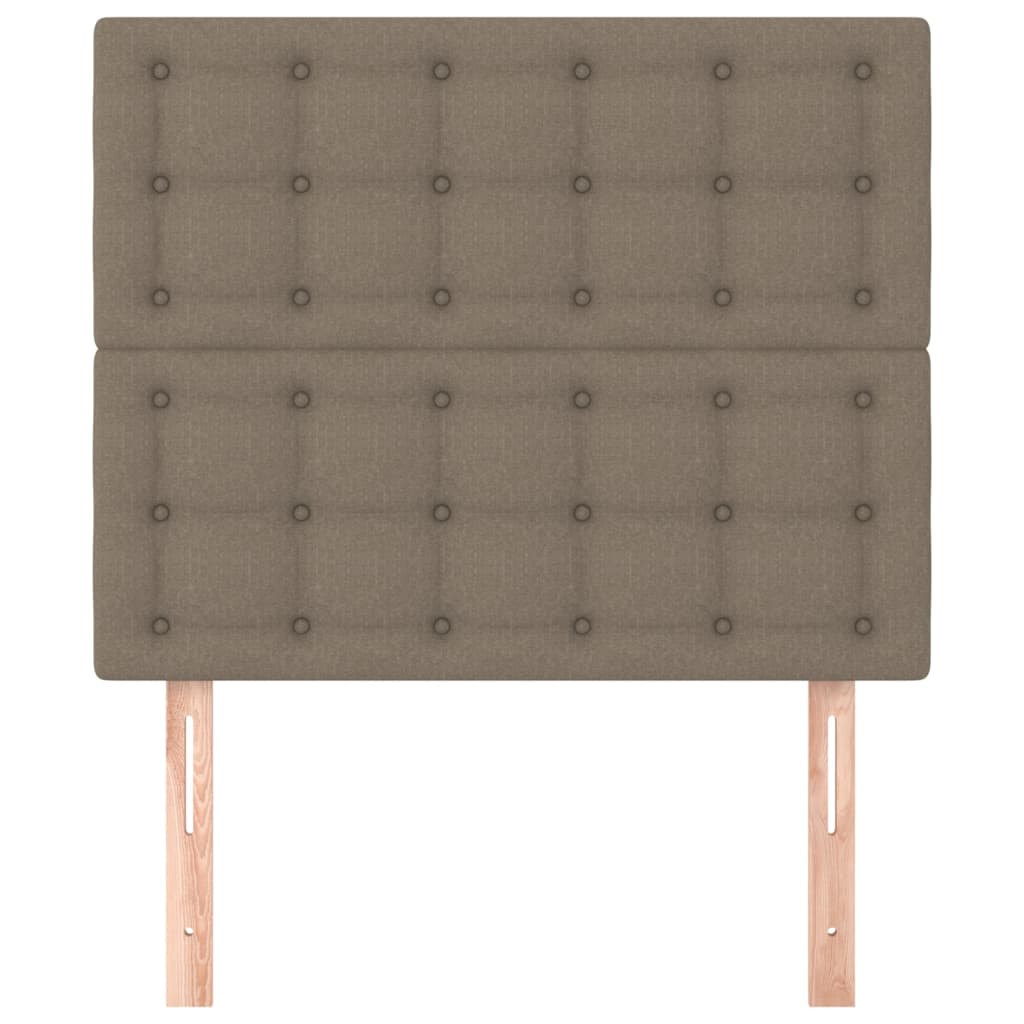 Cabeceira taupe 100x5x118/128 cm tecido
