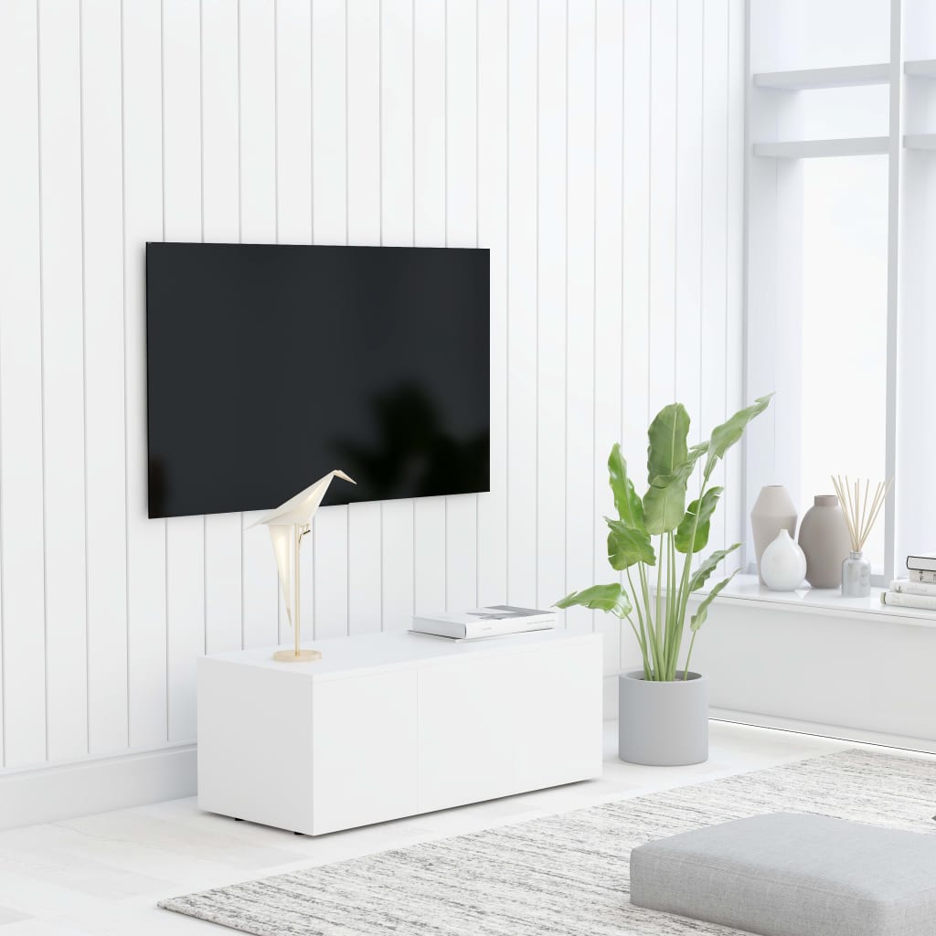 Móvel de TV 80x34x30 cm derivados de madeira branco