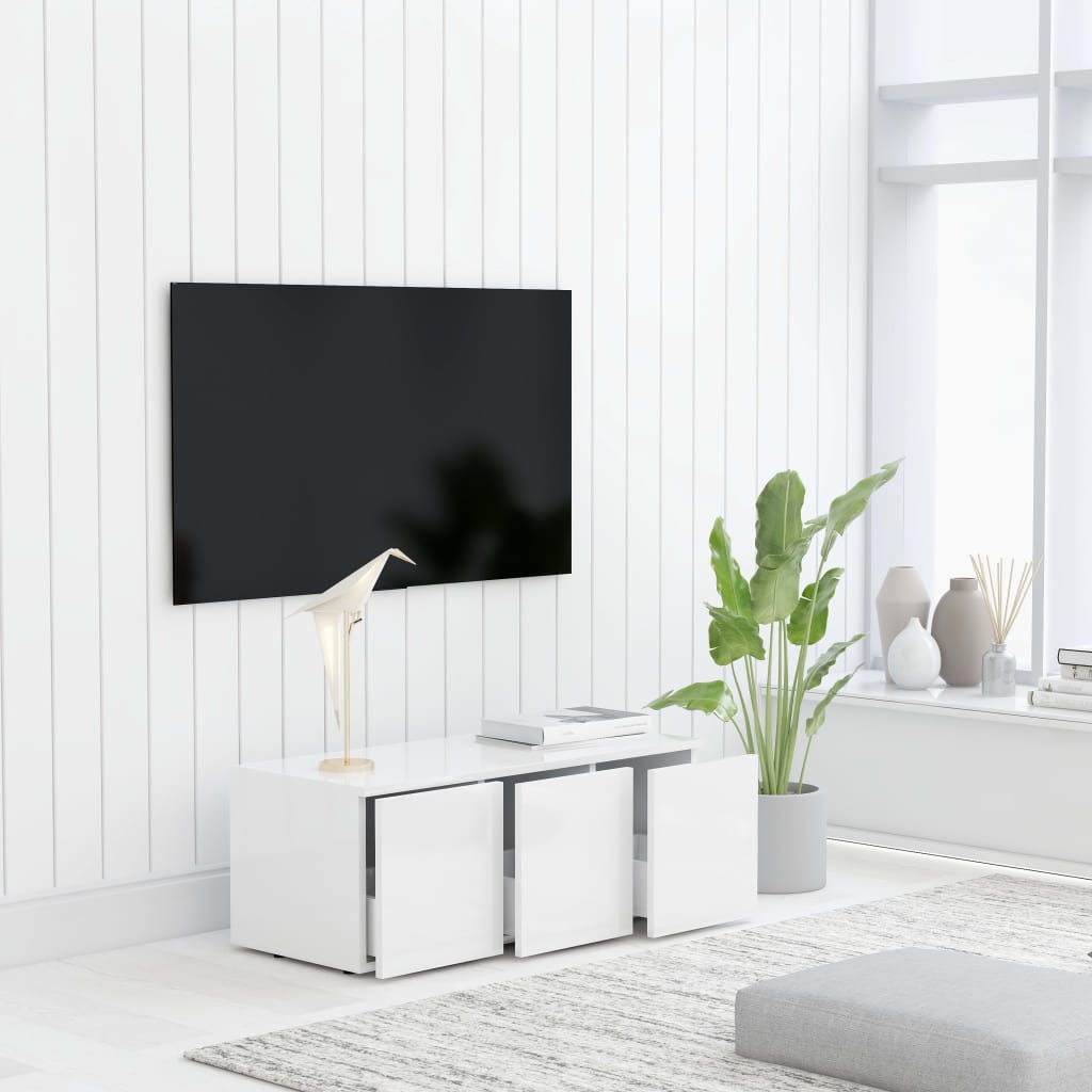 Móvel de TV 80x34x30 cm derivados de madeira branco