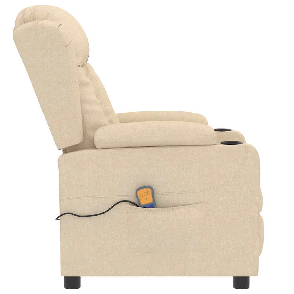 Poltrona de massagens tecido cor creme