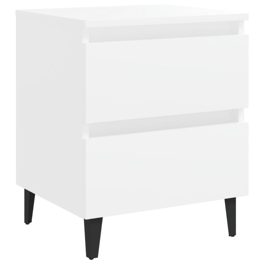 Mesas de cabeceira 2 pcs 40x35x50cm derivados de madeira branco