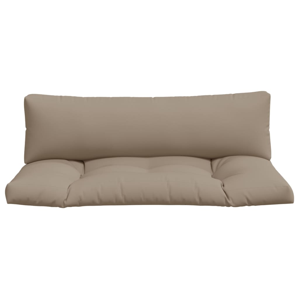 Almofadões de paletes 2 pcs tecido cinza-acastanhado