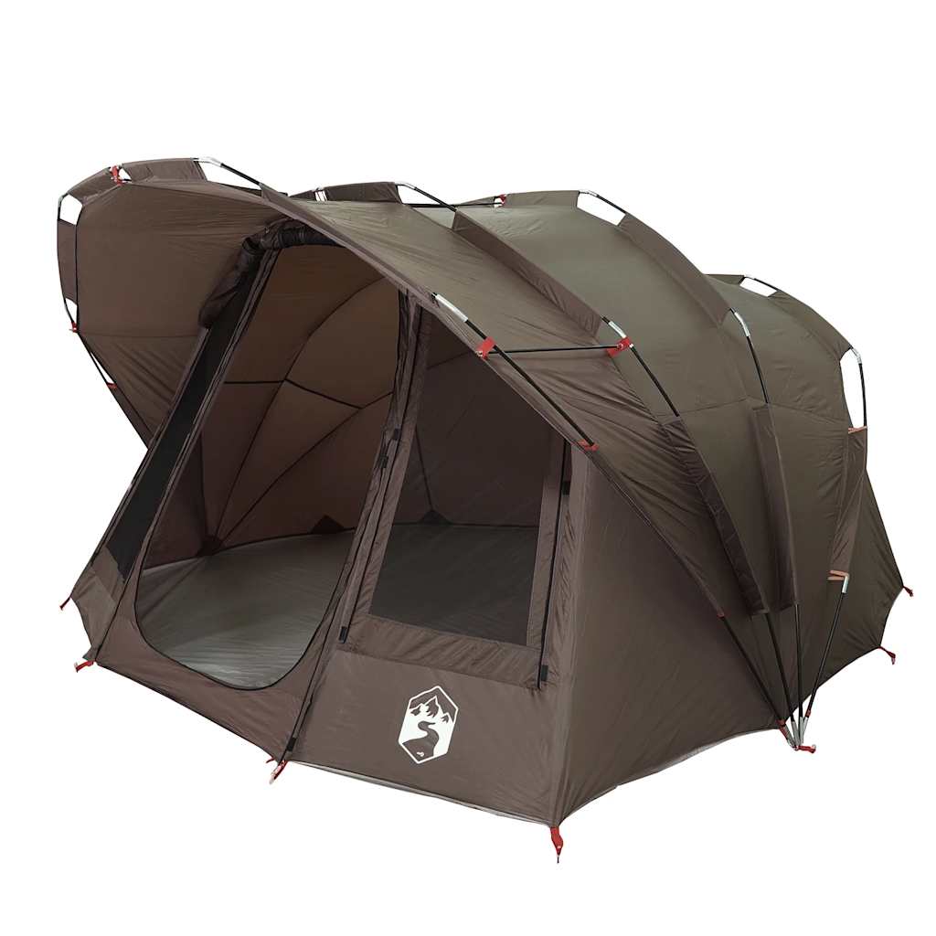 Tenda de pesca para 5 pessoas impermeável castanho