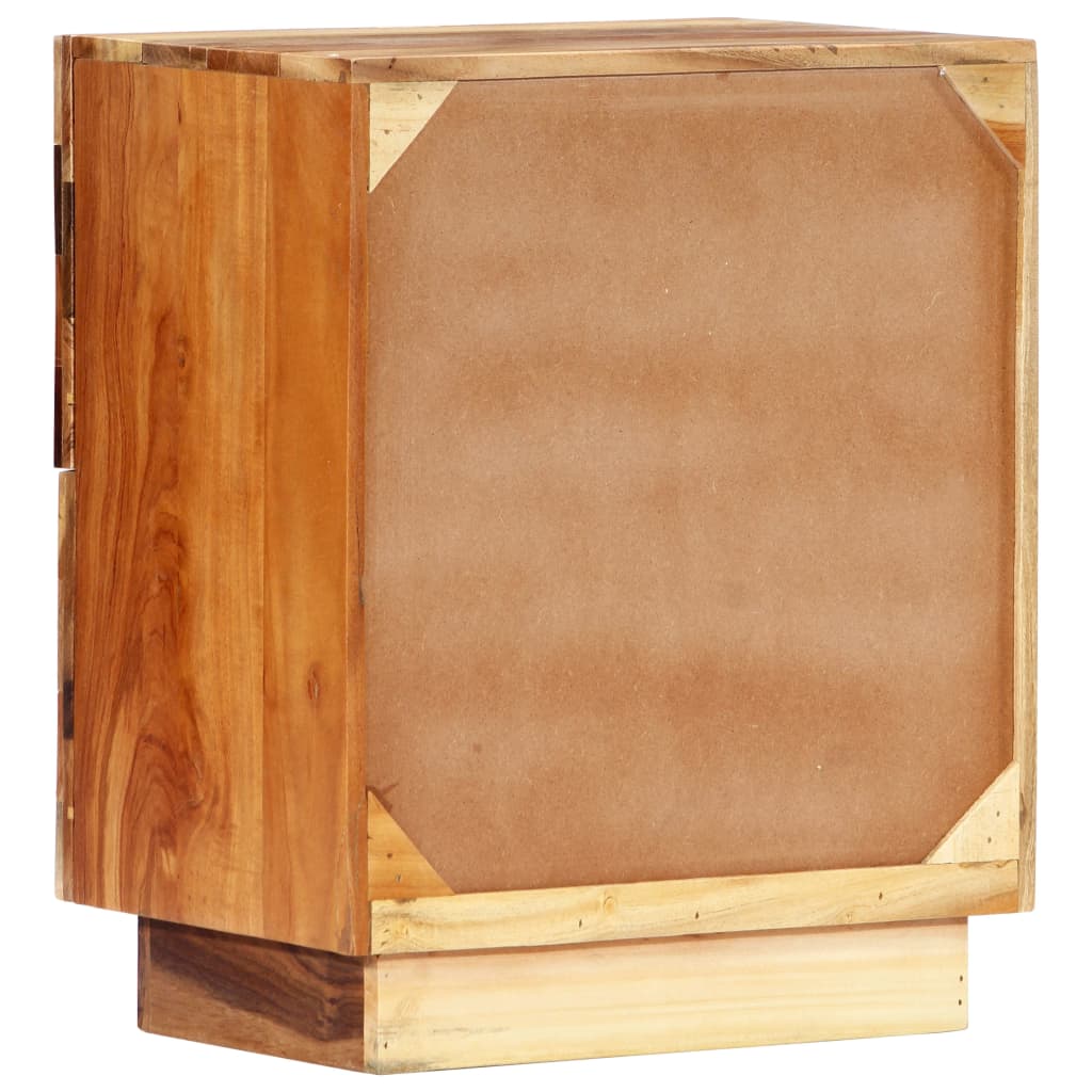 Mesa de cabeceira 40x30x50 cm madeira recuperada maciça