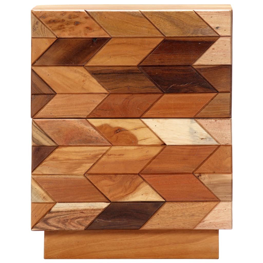 Mesa de cabeceira 40x30x50 cm madeira recuperada maciça