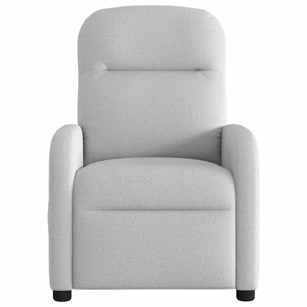 Cadeira de massagem reclinável tecido cinzento