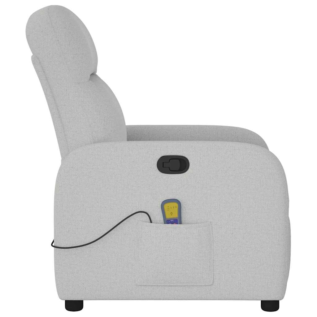 Cadeira de massagem reclinável tecido cinzento