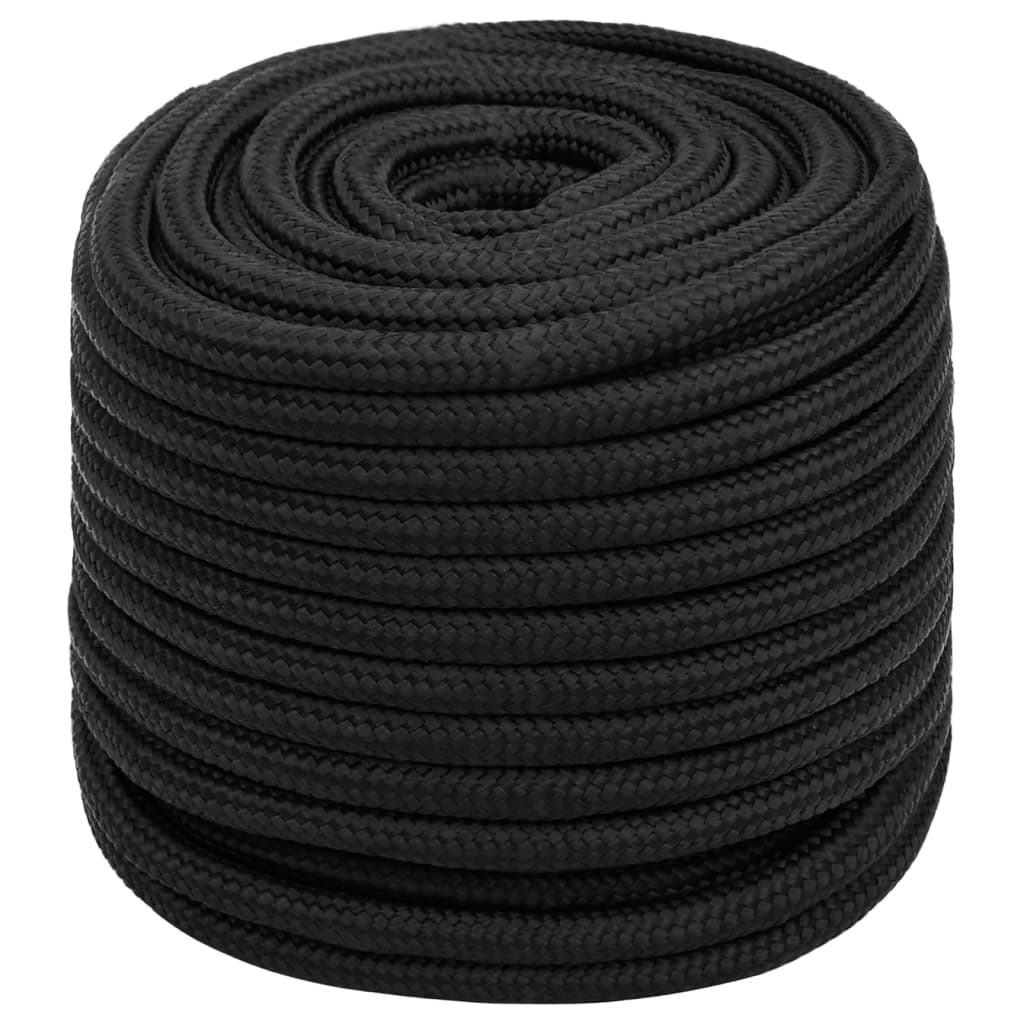 Corda de barco 16 mm 100 m polipropileno preto completo