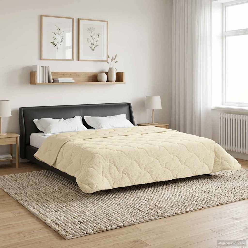 Edredom de inverno colchonete creme 200 x 240 cm