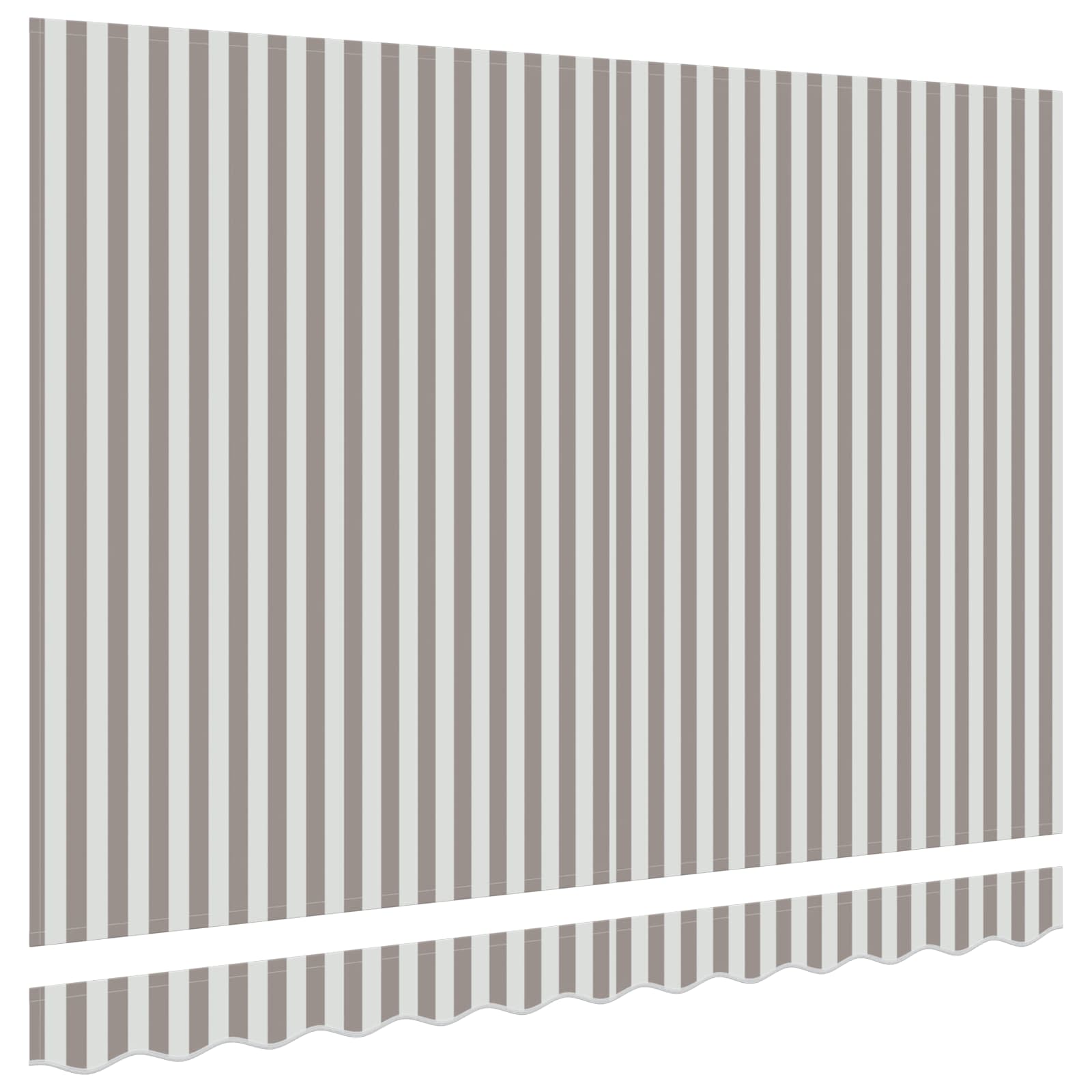 Tecido de substituição para toldo cinza claro e branco