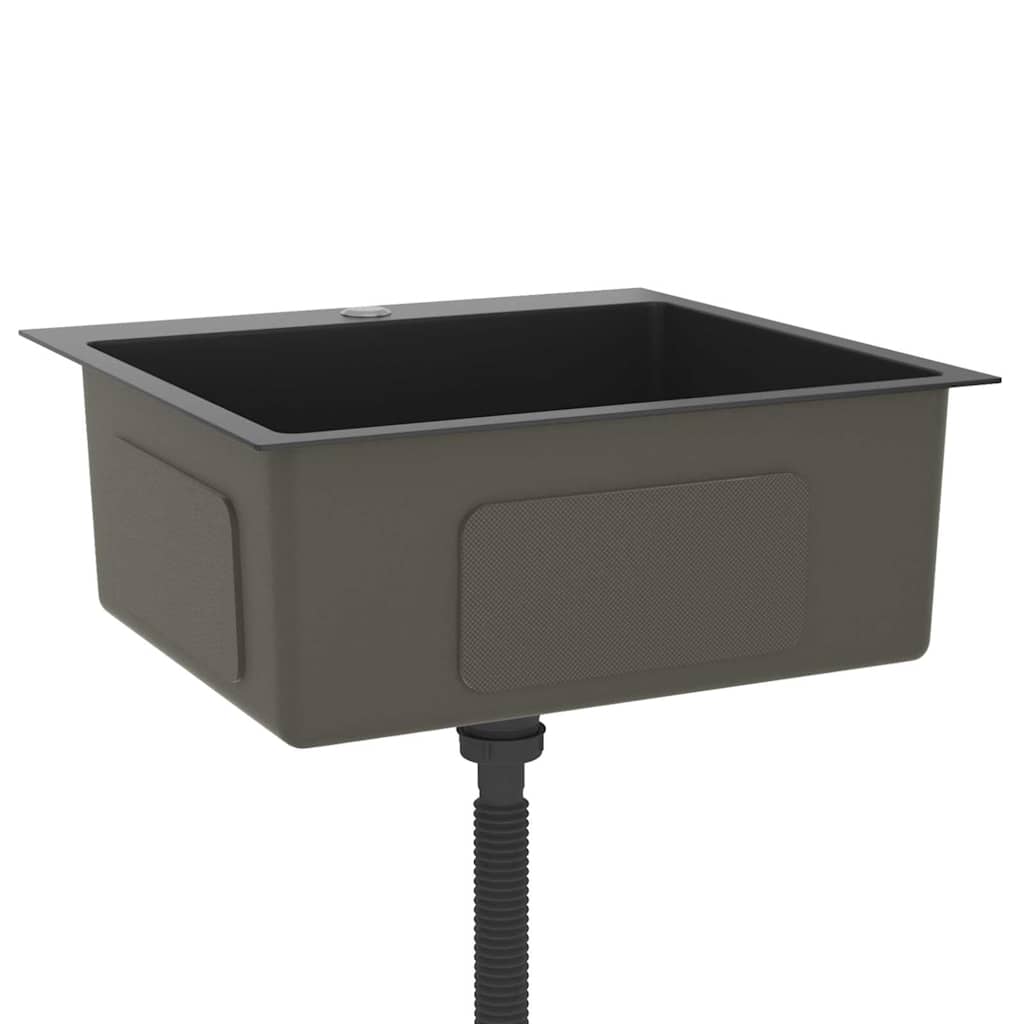 Lava-louça de cozinha artesanal aço inoxidável preto