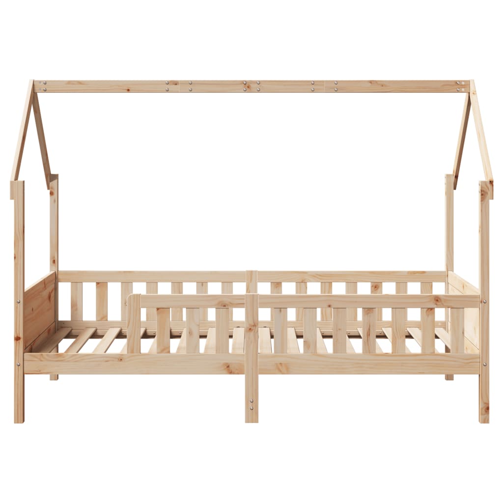 Cama infantil formato casa 90x190 cm madeira de pinho maciça