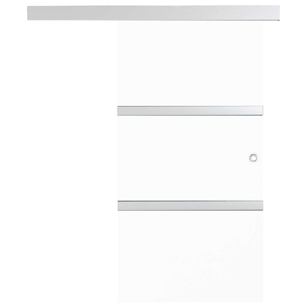 Porta deslizante em vidro esg e alumínio 90x212 cm prateado