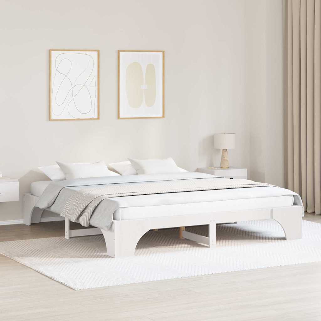 Estrutura da cama branco 200 x 200 cm