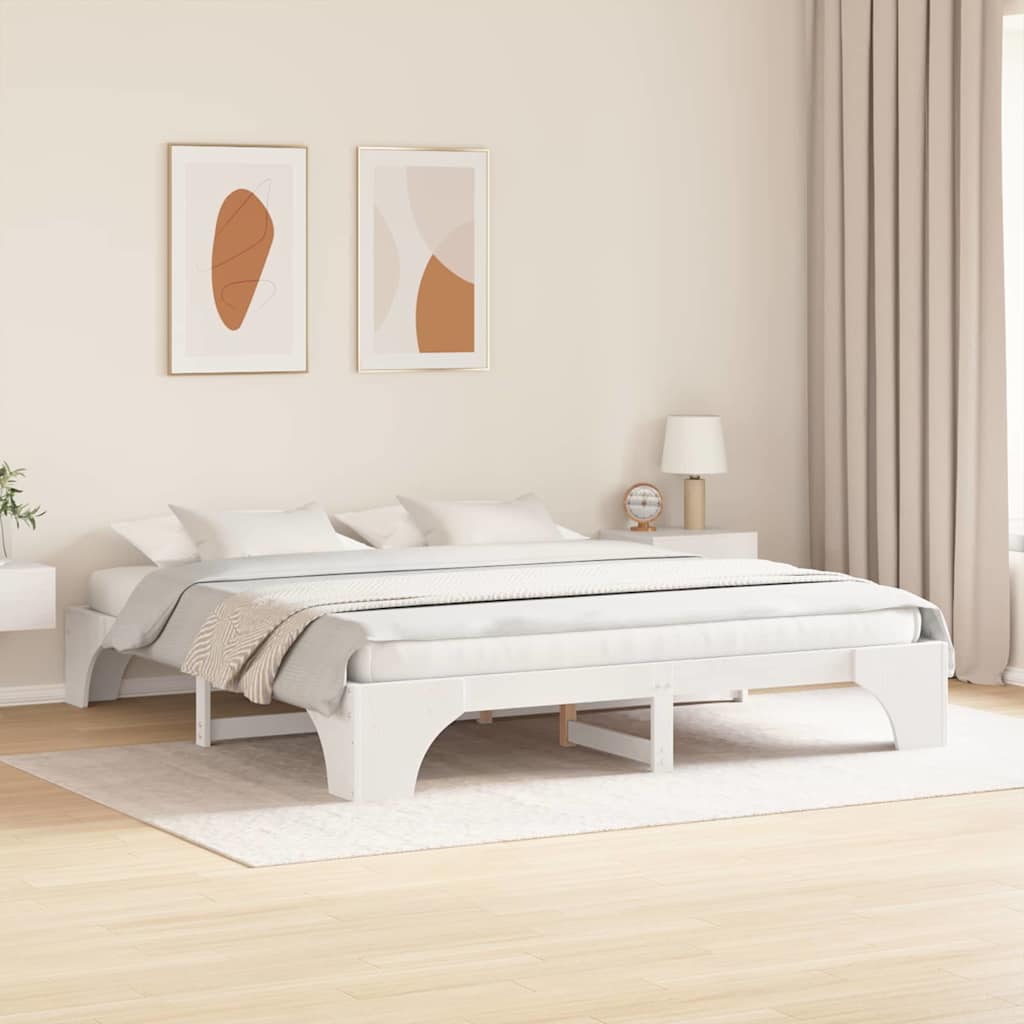 Estrutura da cama branco 200 x 200 cm