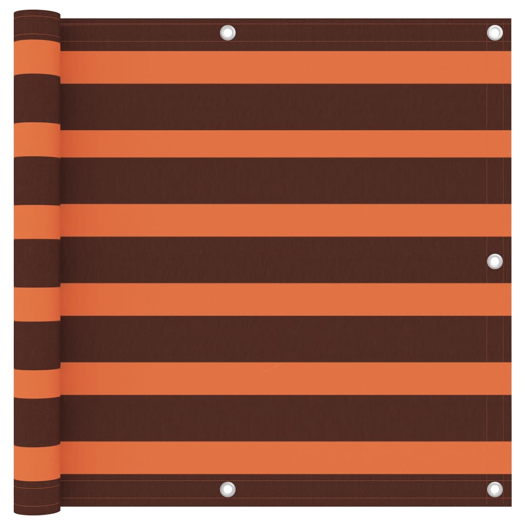 Tela de varanda 90x500 cm tecido oxford laranja e castanho