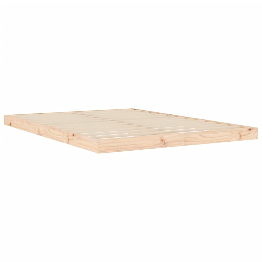 Estrutura de cama de casal 135x190 cm pinho maciço