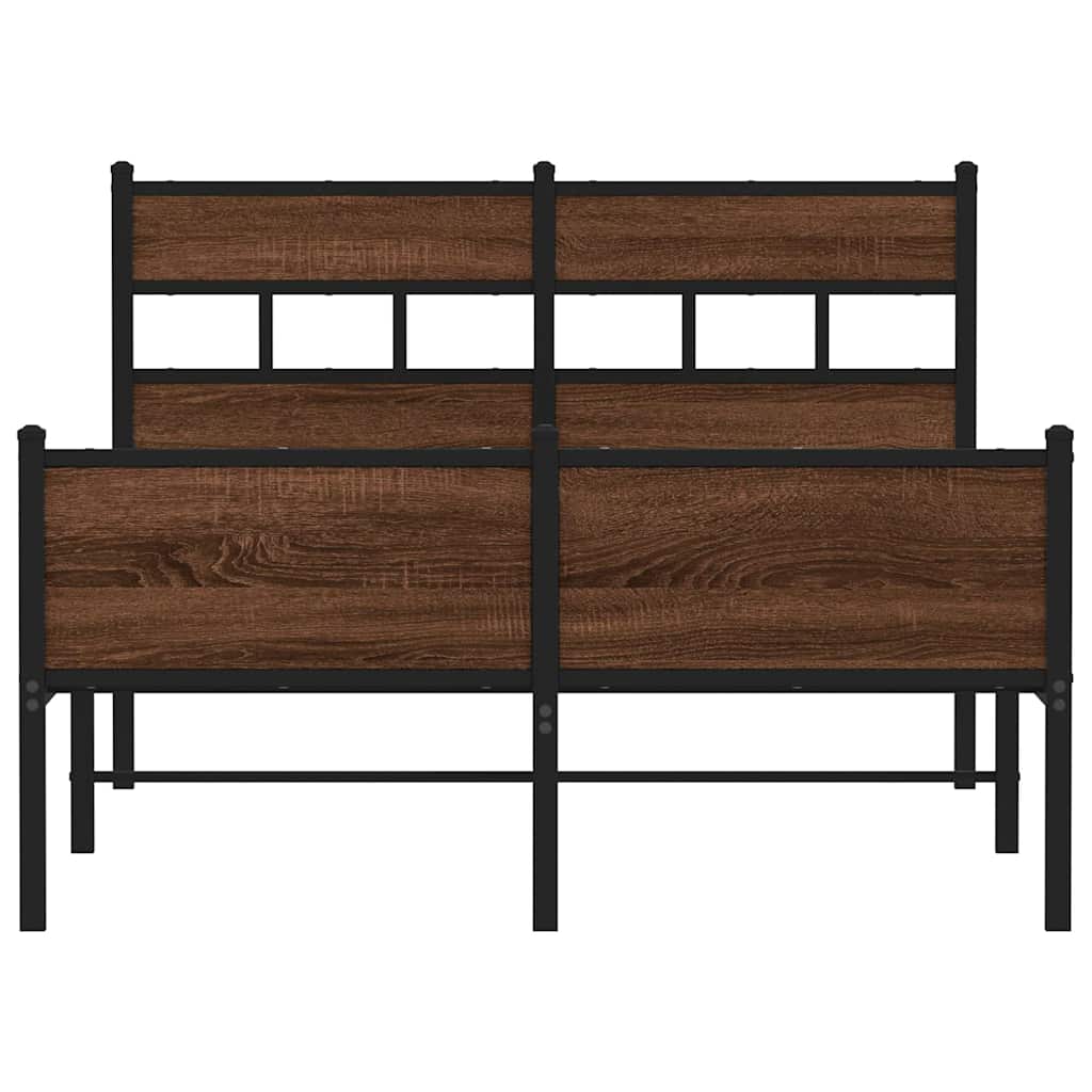 Estrutura cama s/ colchão derivados madeira carvalho castanho