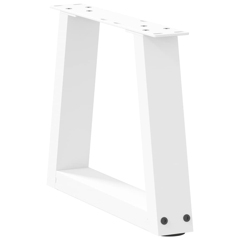 Pés para mesa de centro em v 2 peças branco 30x(30-31,3) cm aço