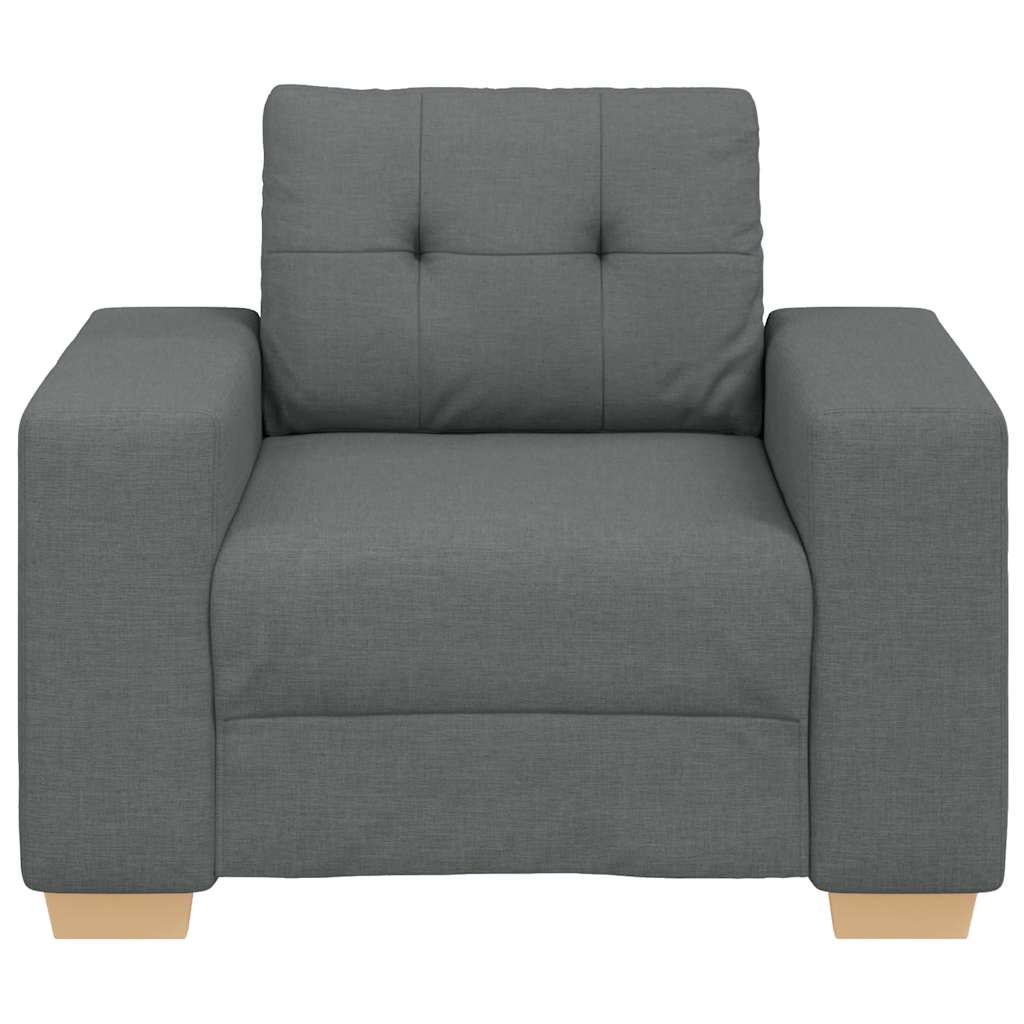 Poltrona cinza escuro 100x78x80 cm em tecido