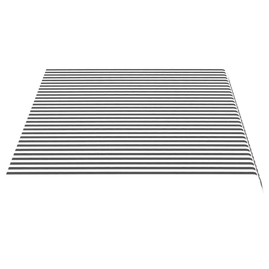 Tecido de substituição para toldo antracite e branco 450x300 cm poliéster
