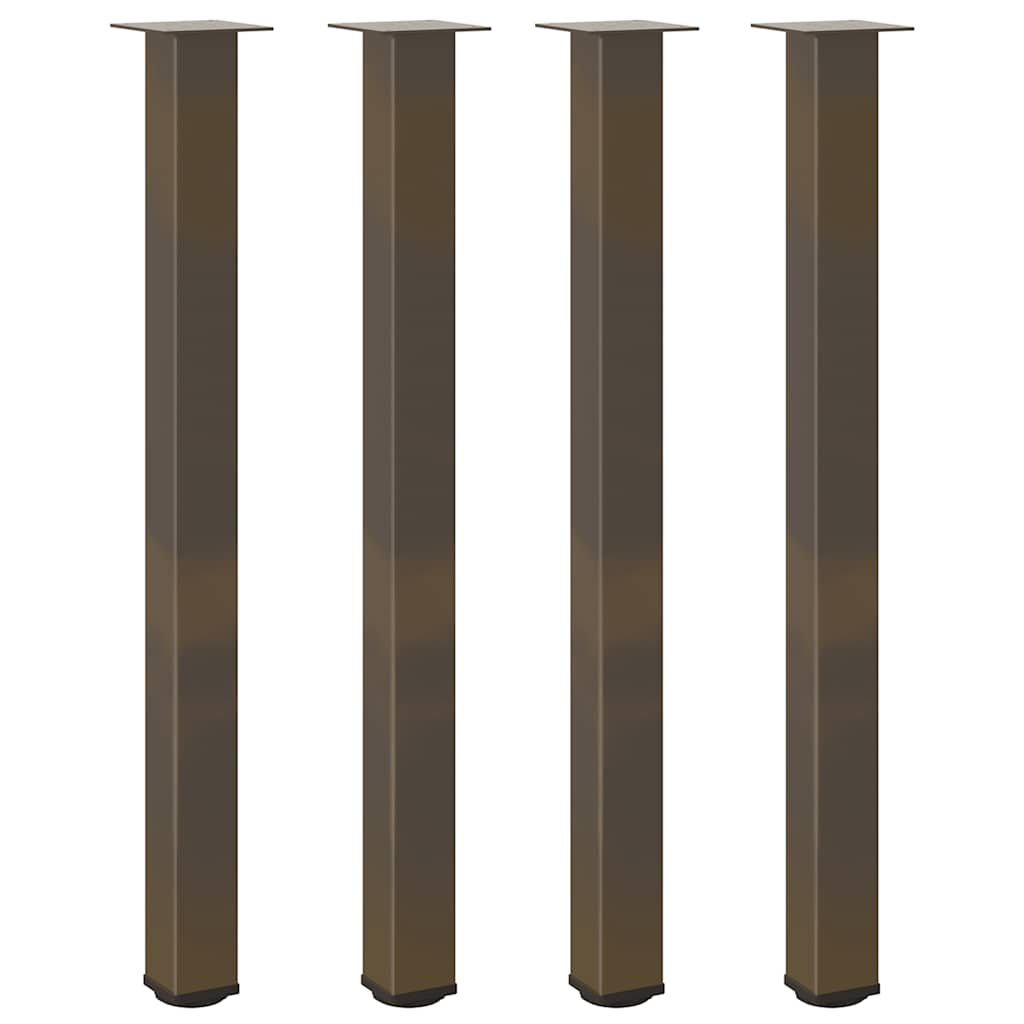 Pés para mesa de bar 4 peças aço natural 110-112 cm aço