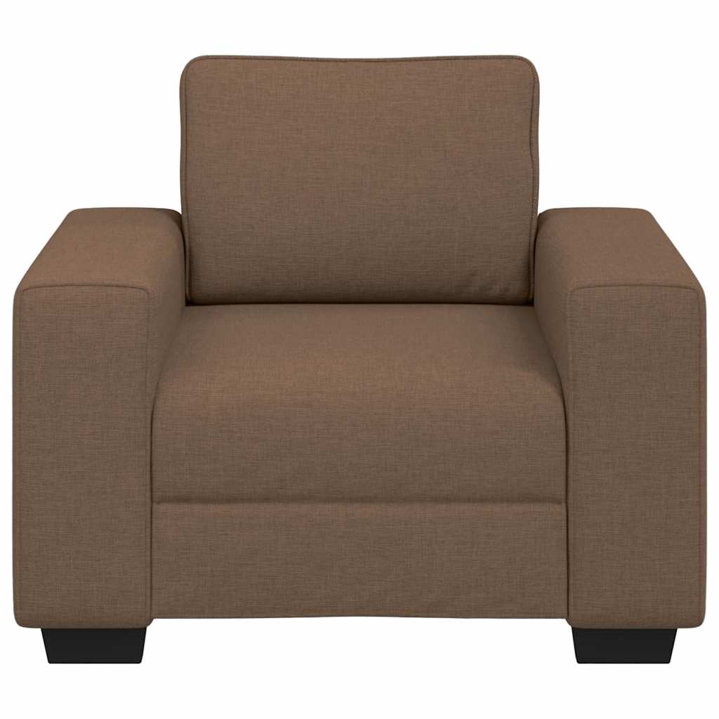 Poltrona 100x77x82 cm tecido castanho