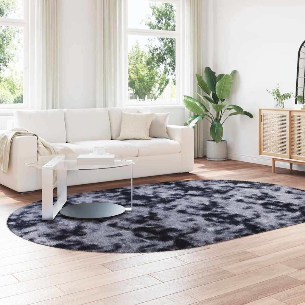 Tapete shaggy de pelo alto navarra 300x200 cm cinzento-escuro