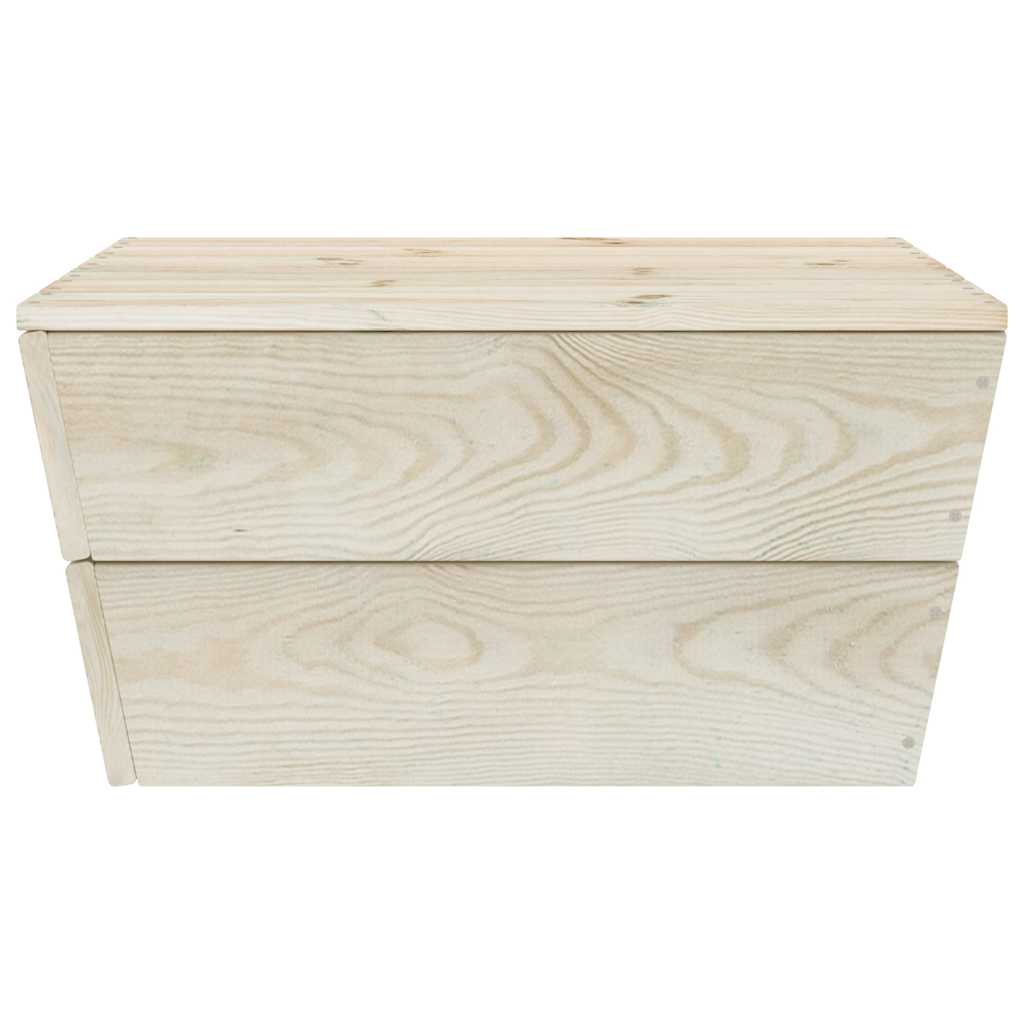 Messa de jardim 2 pcs 60x60x30 cm madeira de abeto impregnada