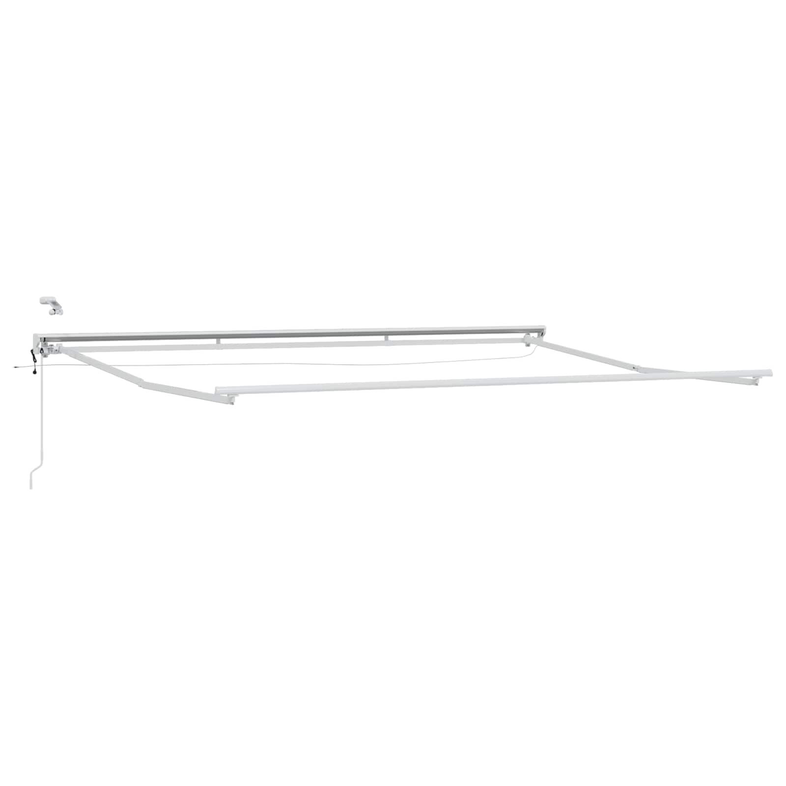 Toldo retrátil elétrico creme e branco 4 × 3,5 m