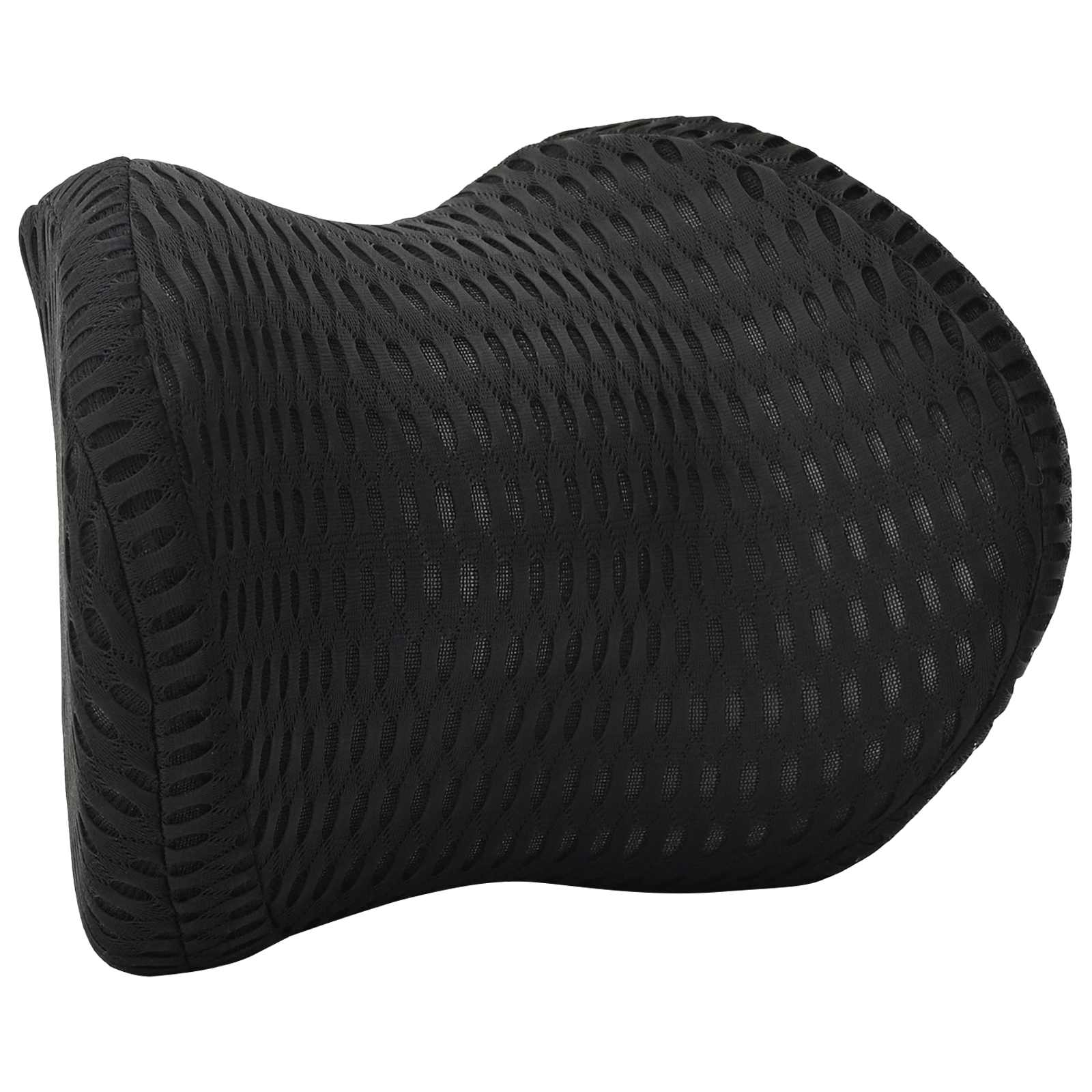 Almofada cervical preto espuma de memória 30,5 x 21,5 x 13 cm