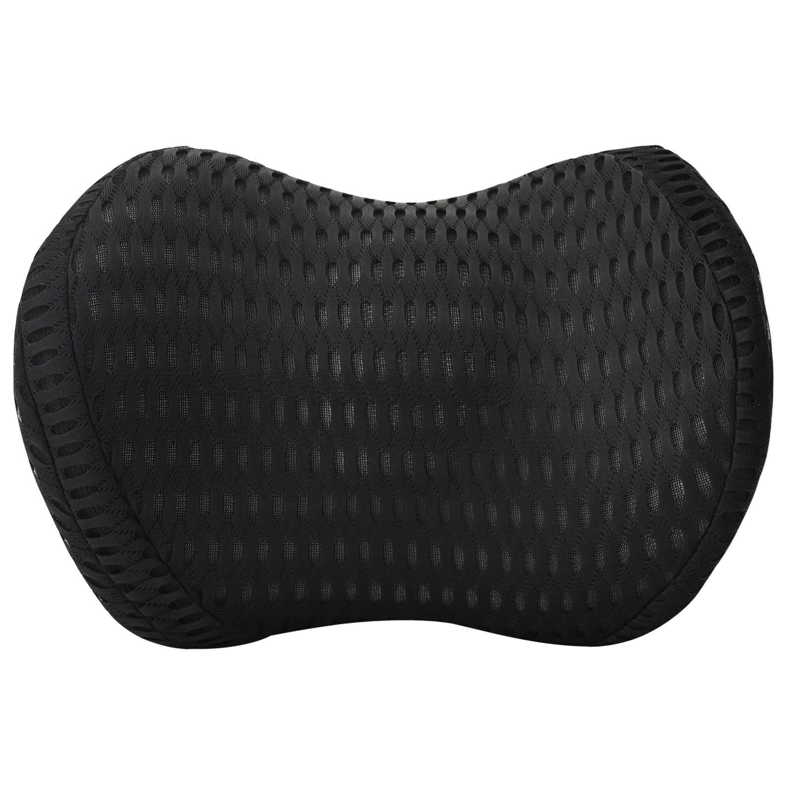 Almofada cervical preto espuma de memória 30,5 x 21,5 x 13 cm