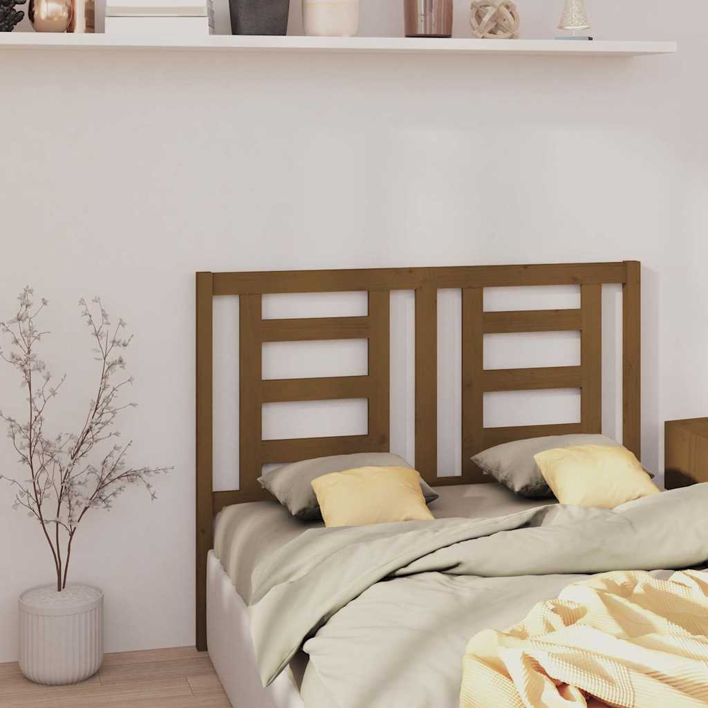 Cabeceira de cama 141x4x100 cm pinho maciço castanho mel