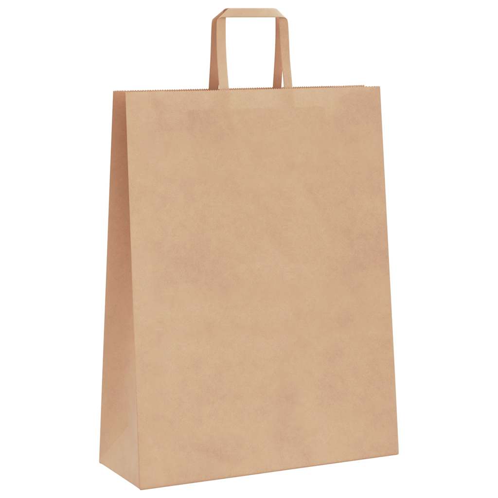 Sacos de papel 250 unid com alças castanho 32x12x42 cm