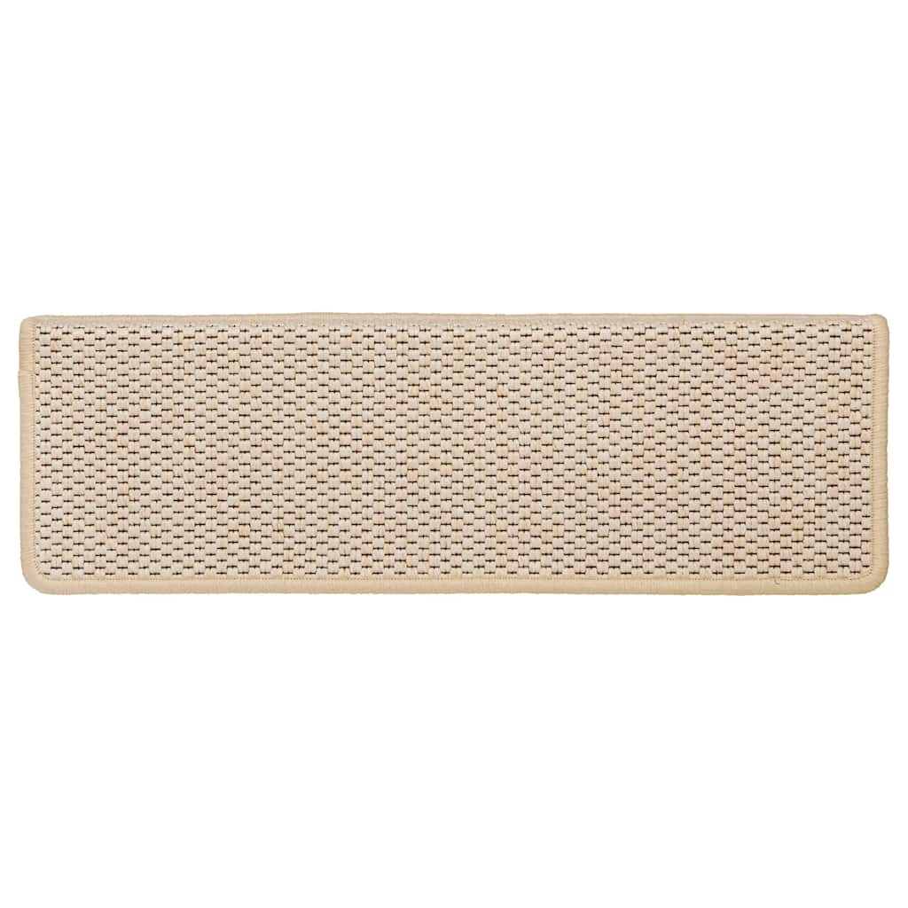 Tapetes escada adesivos aspeto sisal 15 pcs 65x21x4 cm berber