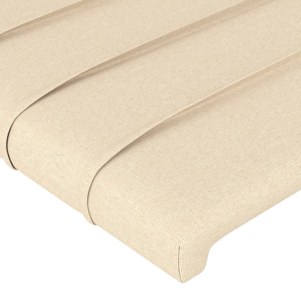 Cabeceira creme 100x5x118/128 cm tecido