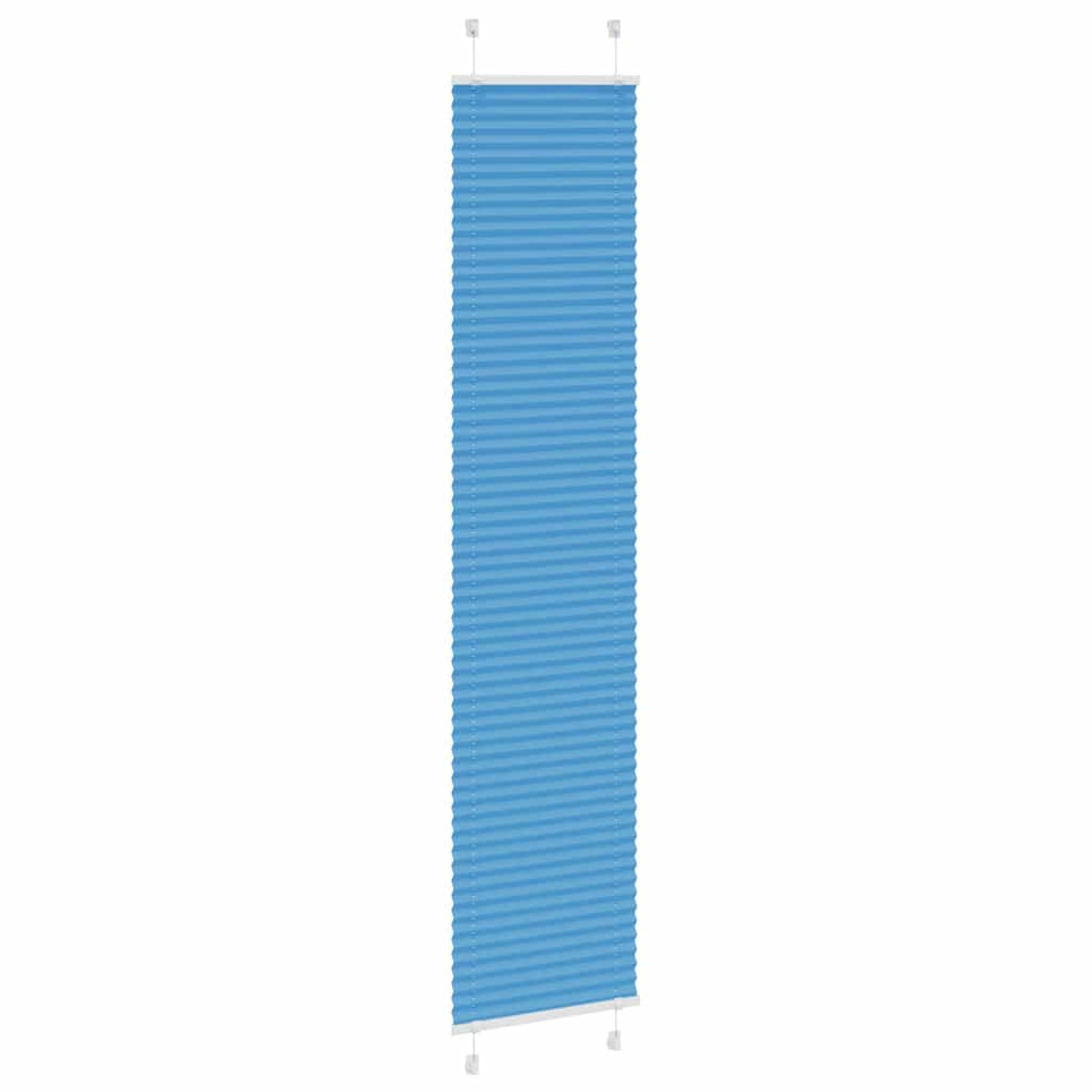Plissado cego azul 50x200 cm largura tecido 49,4 cm poliéster