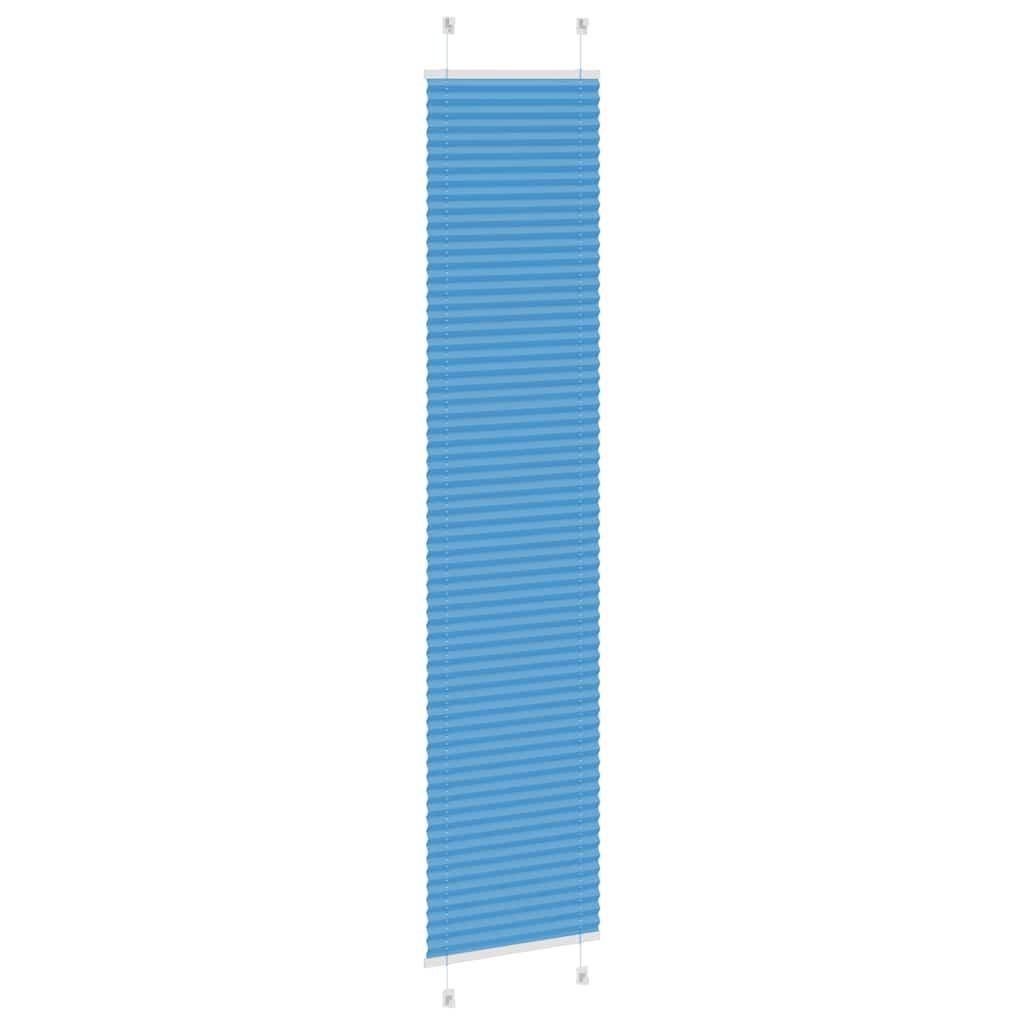 Plissado cego azul 50x200 cm largura tecido 49,4 cm poliéster