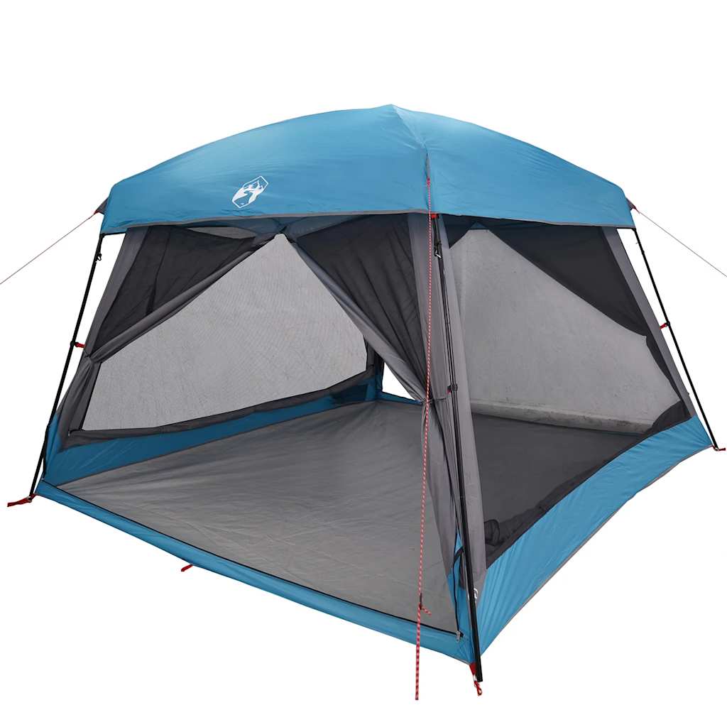 Tenda familiar estilo cabana para 6 pessoas impermeável azul