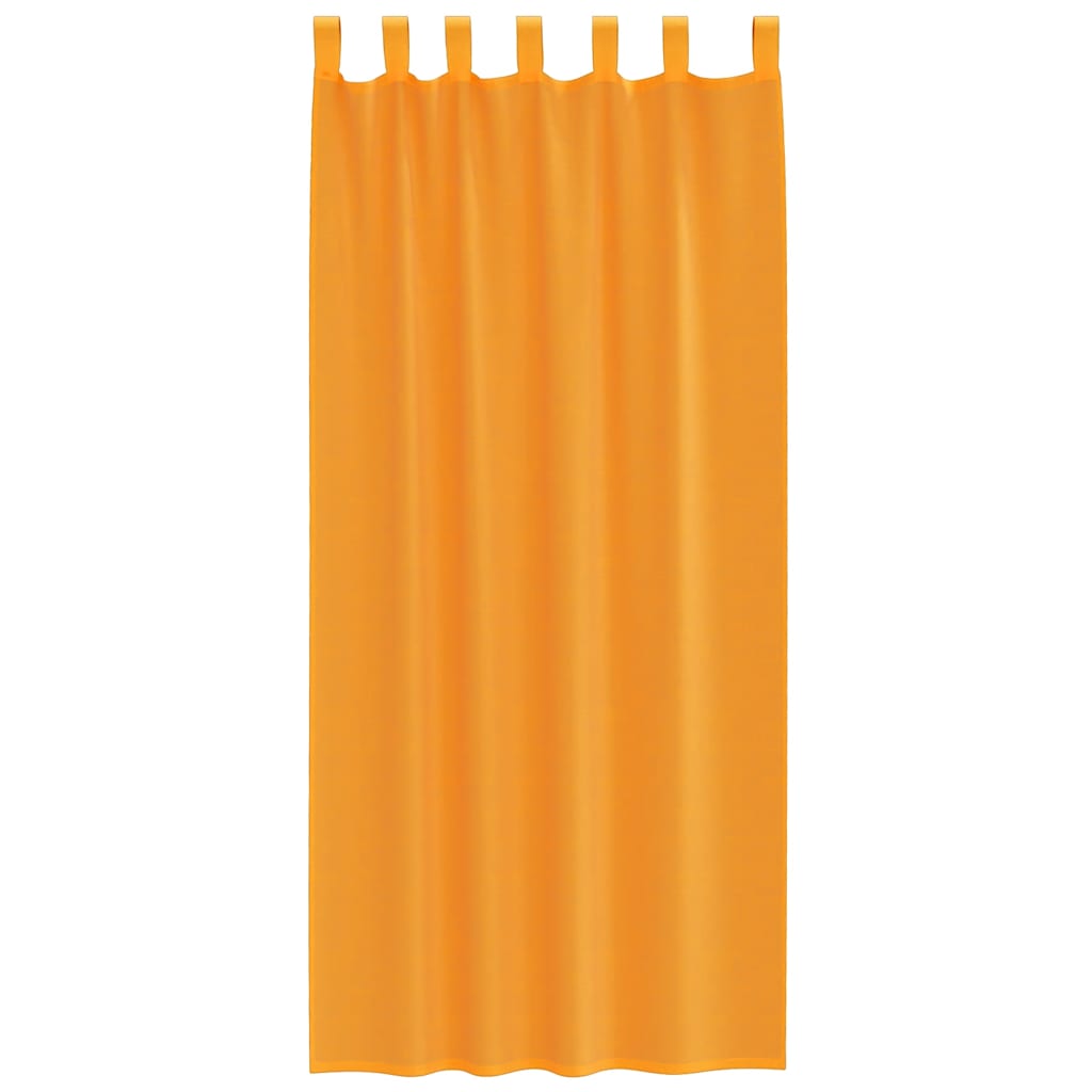Cortinas de voile com laços 2 pcs laranja 140x245 cm