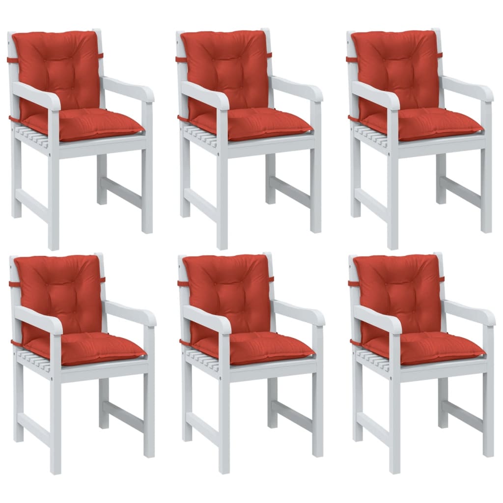 Almofadões lombares p/ cadeiras 6pcs mesclado tecido vermelho
