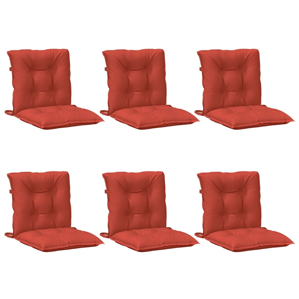 Almofadões lombares p/ cadeiras 6pcs mesclado tecido vermelho