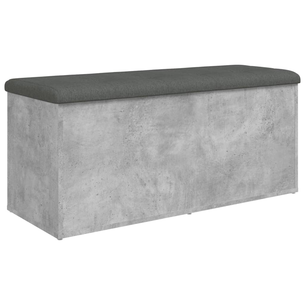 Banco de arrumação 102x42x45 cm derivados madeira cinza cimento