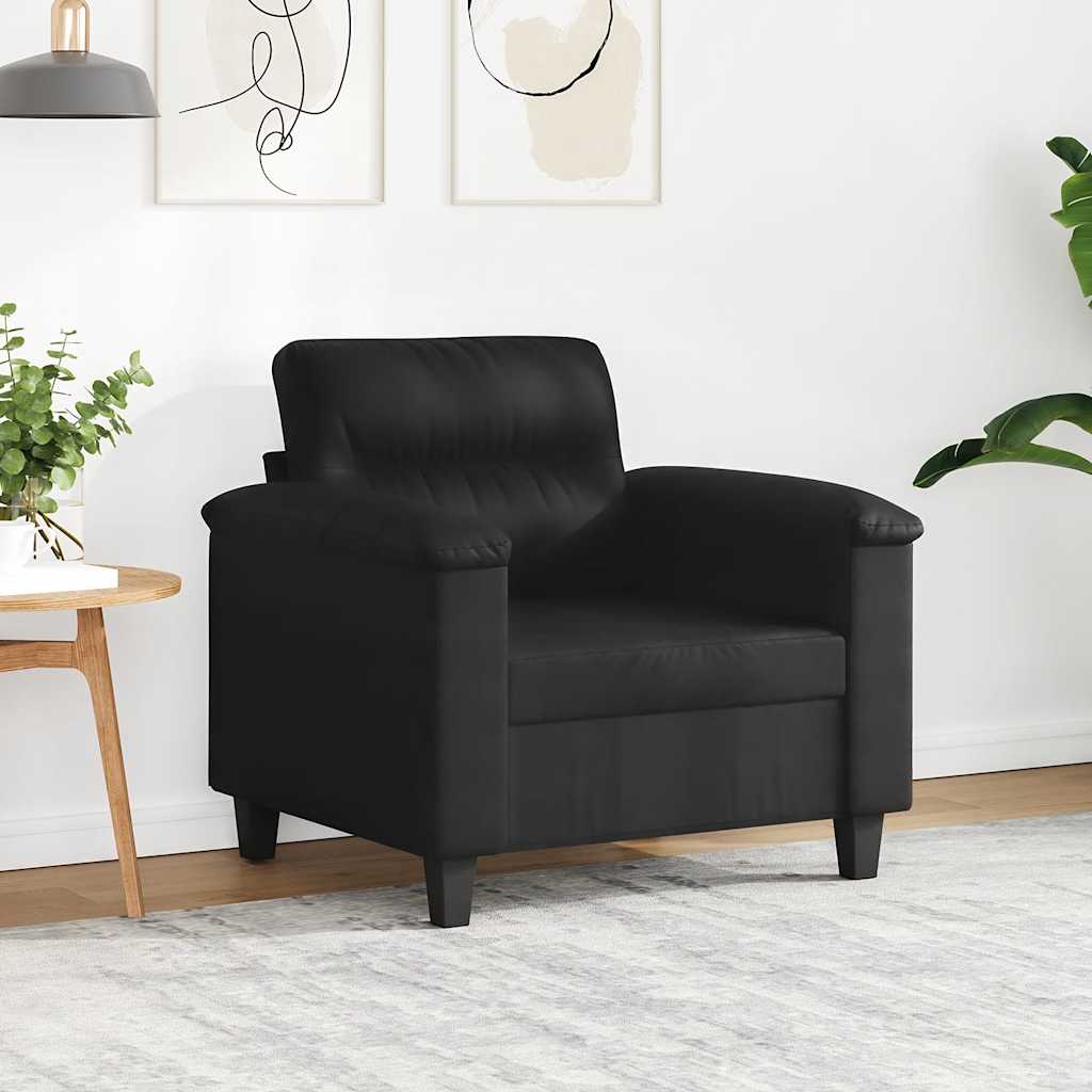 Poltrona 60 cm tecido de microfibra preto